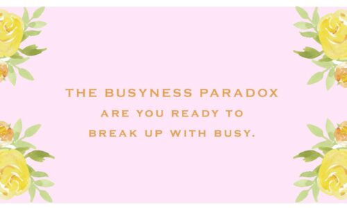 Free workshop: The Busyness Paradox